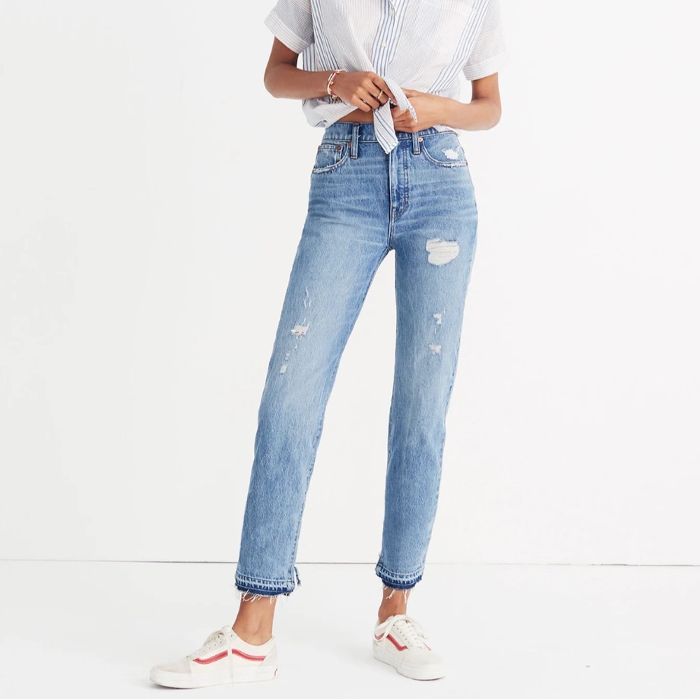 Madewell‎ Classic Straight Jeans: Destructed size 30X27